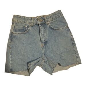 Ragged Jeans Women's Light Blue Denim cutoff high rise mom Shorts 26